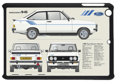 Ford Escort MkII Harrier 1980 Small Tablet Covers